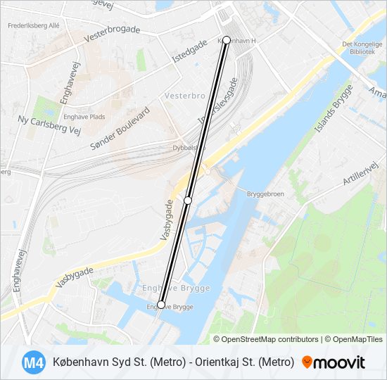 M4 metro Line Map