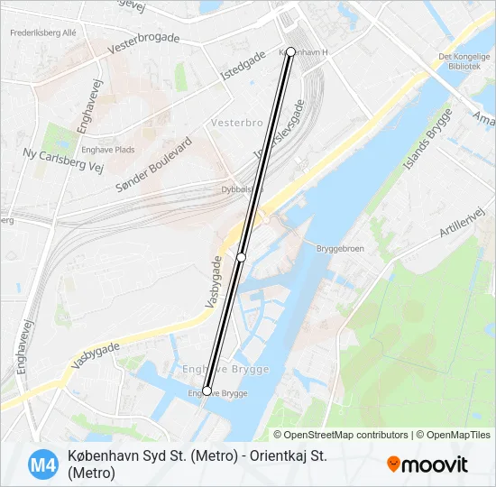 M4 Metro Line Map