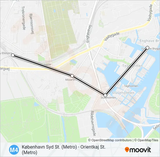 M4 Metro Line Map