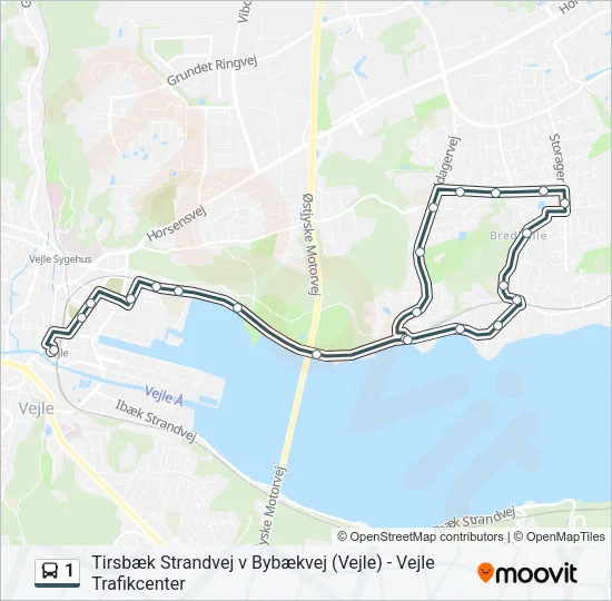 1 Bus Line Map