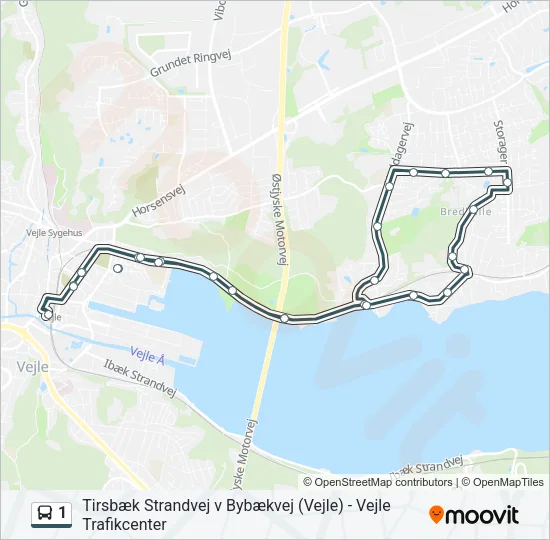 1 Bus Line Map