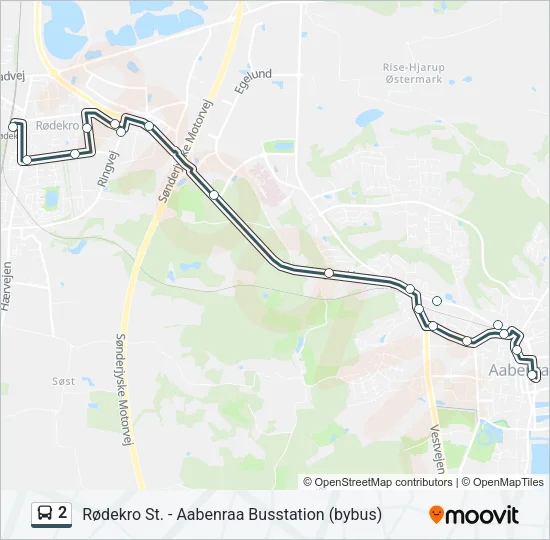 2 bus Linjekort