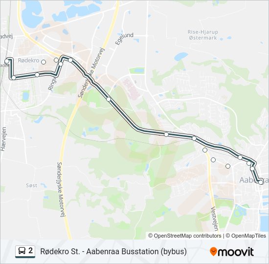 2 Bus Line Map