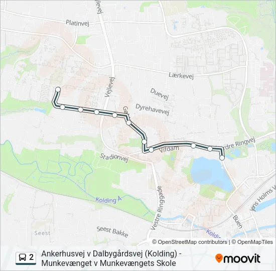 2 Bus Line Map