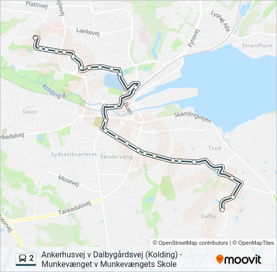 2 bus Linjekort