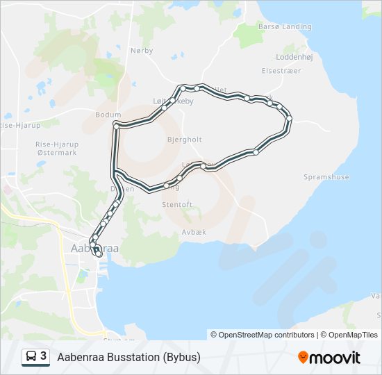 3 Bus Line Map