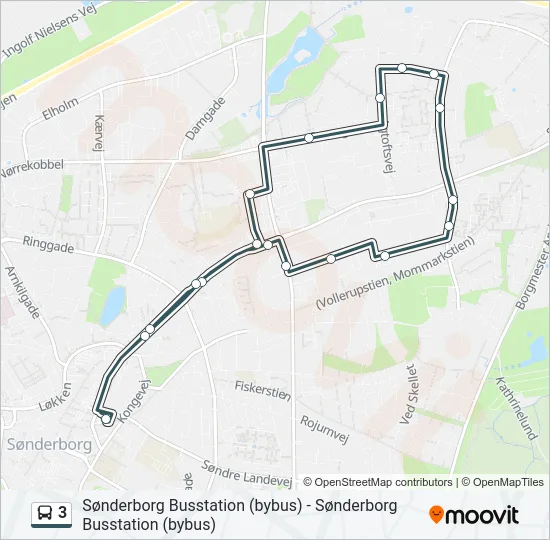 3 Bus Line Map