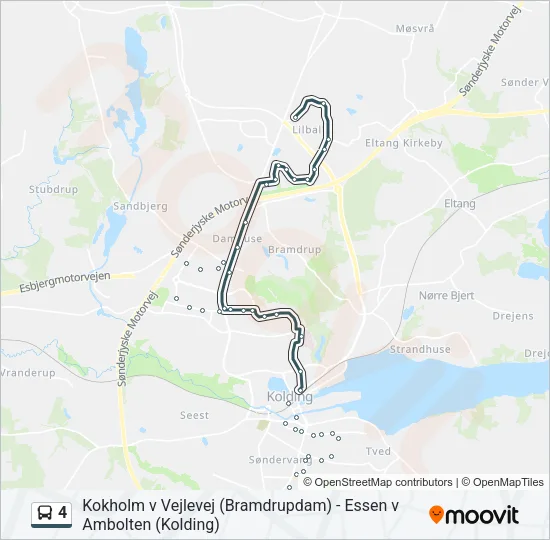 4 Bus Line Map