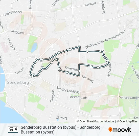 4 Bus Line Map