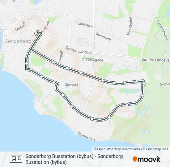 5 Bus Line Map