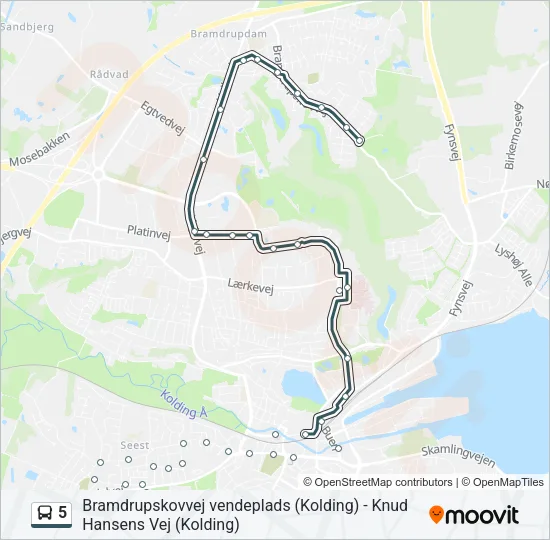 5 Bus Line Map