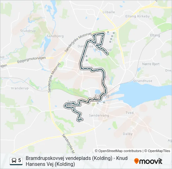 5 Bus Line Map