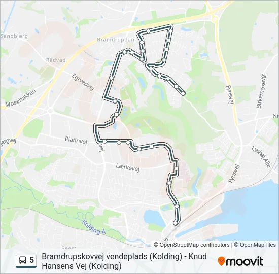 5 Bus Line Map