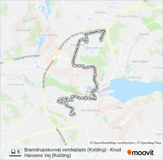 5 Bus Line Map