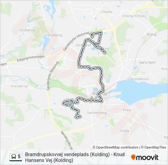 5 Bus Line Map