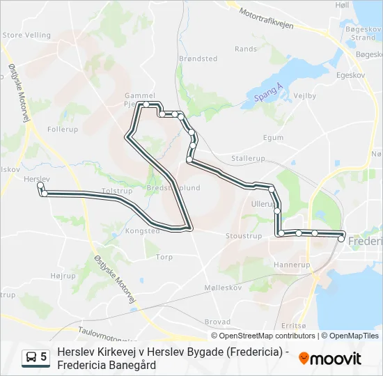 5 bus Linjekort