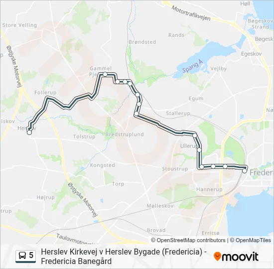 5 bus Linjekort