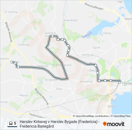 5 Bus Line Map