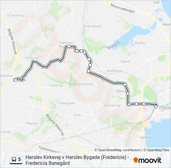 5 Bus Line Map