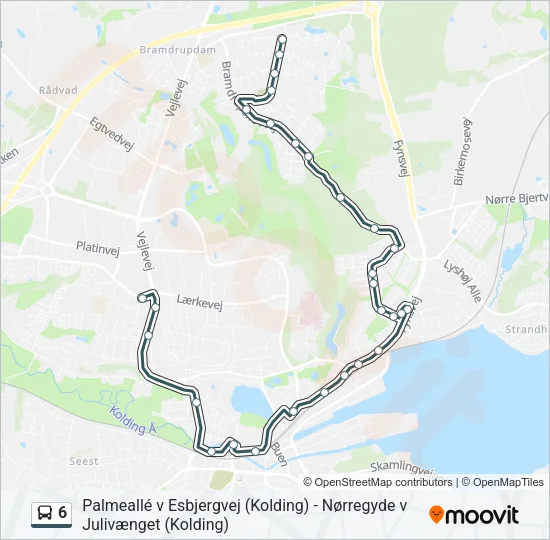 6 Bus Line Map