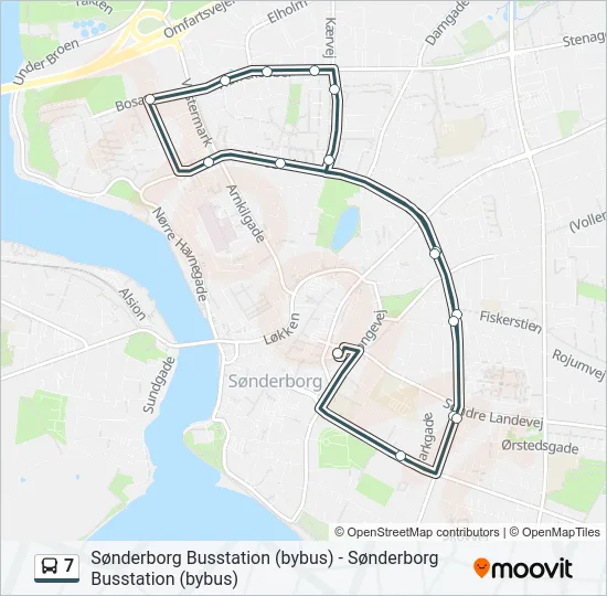 7 Bus Line Map
