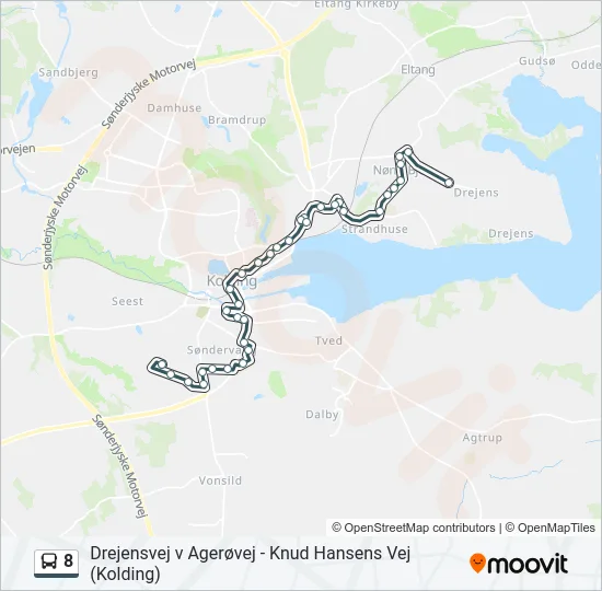8 Bus Line Map