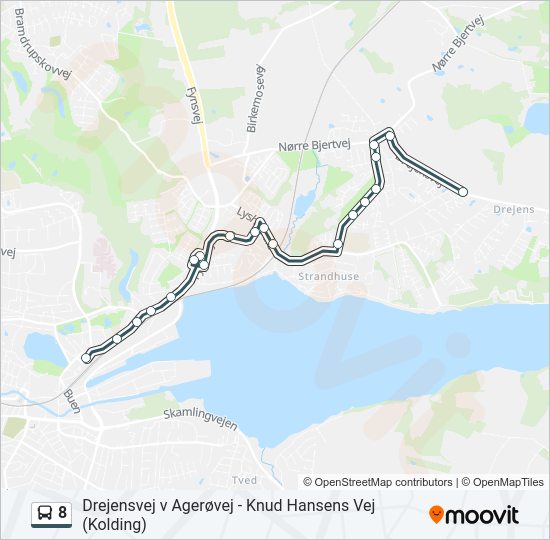 8 Bus Line Map