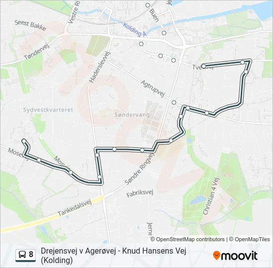 8 Bus Line Map