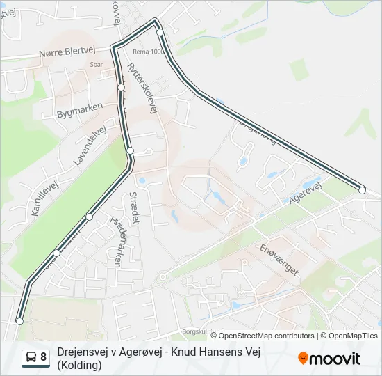 8 Bus Line Map