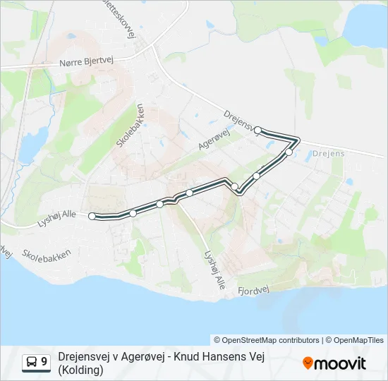 9 Bus Line Map