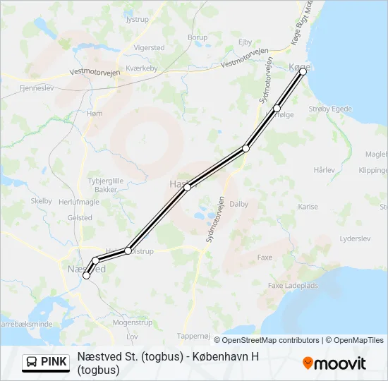 PINK Bus Line Map