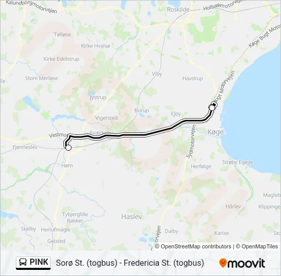 PINK Bus Line Map