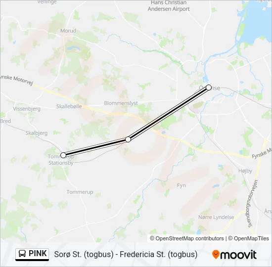 PINK Bus Line Map