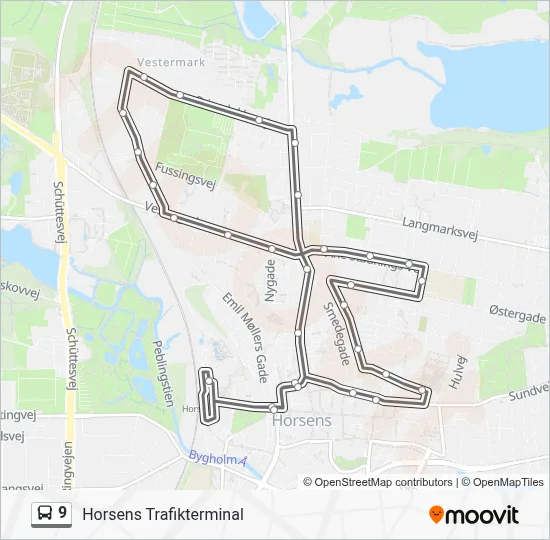 9 Bus Line Map