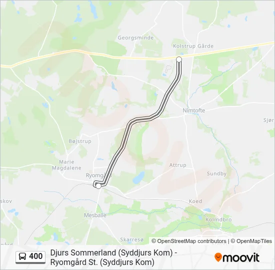 400 bus Linjekort