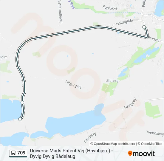 709 Bus Line Map