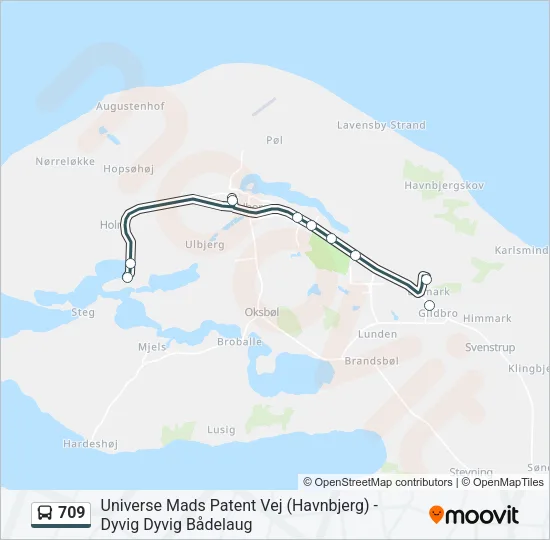 709 Bus Line Map