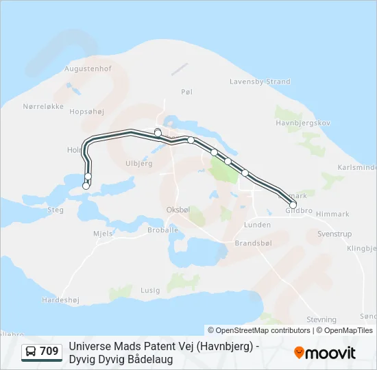 709 Bus Line Map