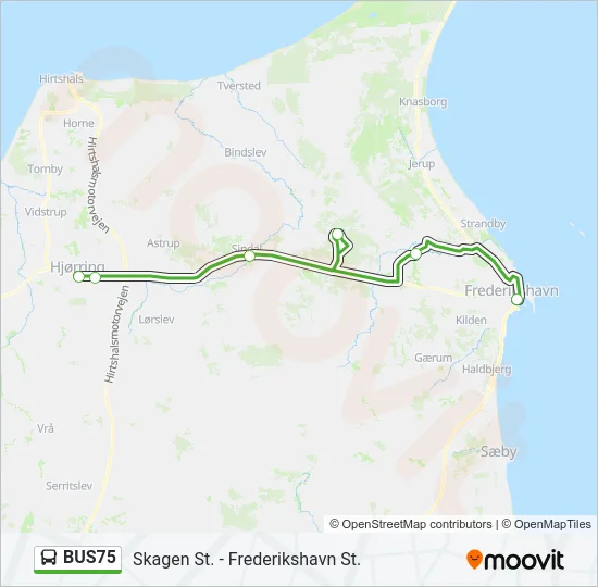 BUS75 Bus Line Map