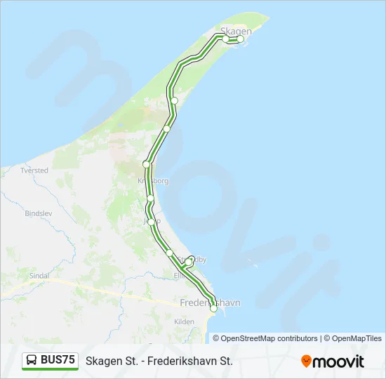 BUS75 Bus Line Map