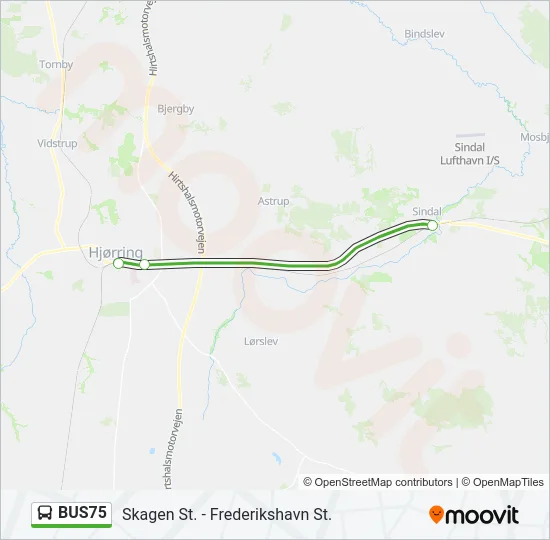 BUS75 Bus Line Map