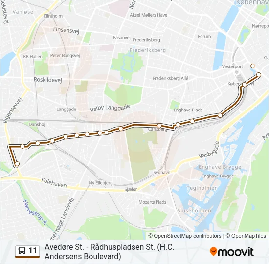11 Bus Line Map