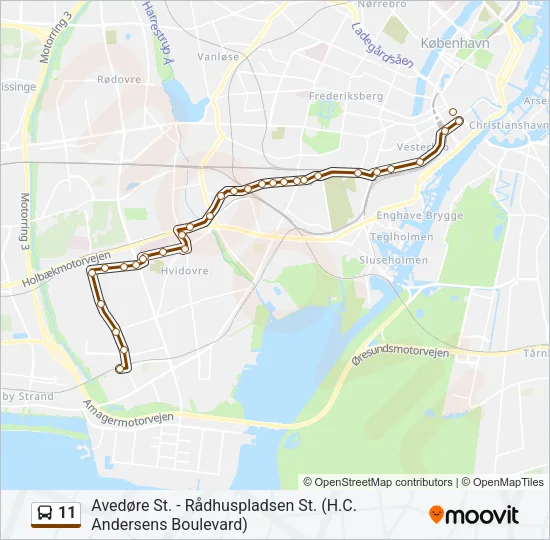 11 Bus Line Map