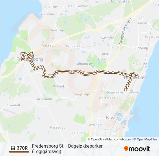 370R Bus Line Map