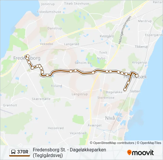 370R Bus Line Map