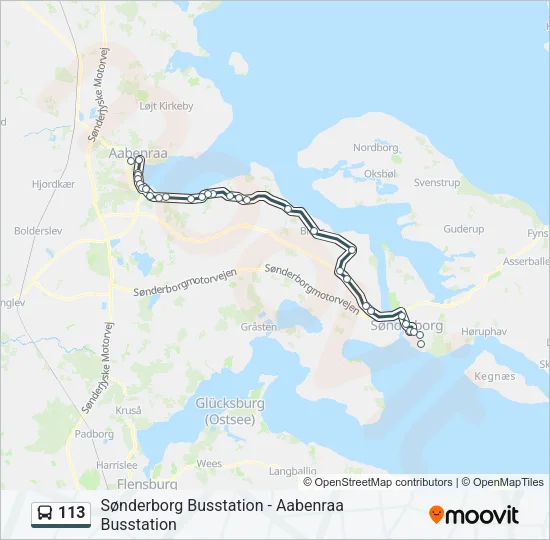 113 Bus Line Map