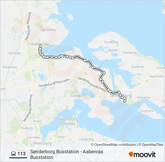 113 Bus Line Map