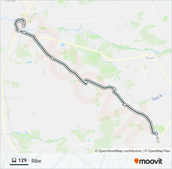 129 Bus Line Map