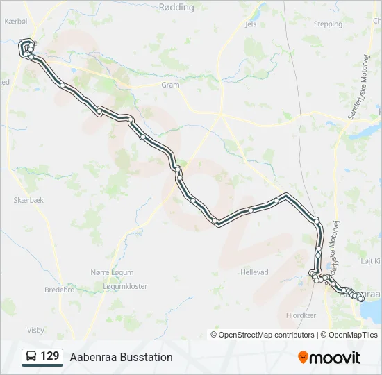 129 Bus Line Map