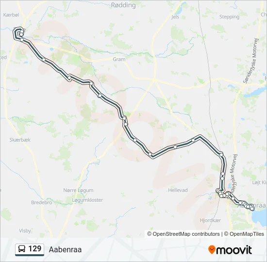 129 Bus Line Map